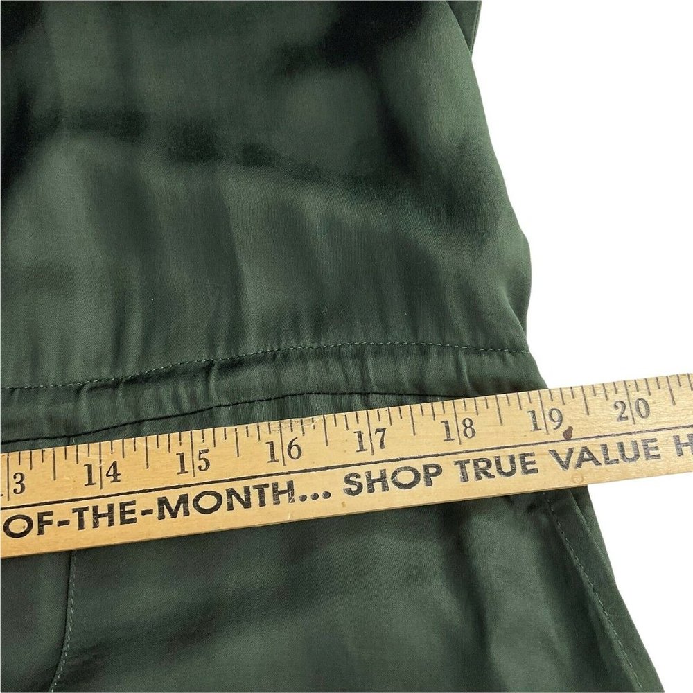 Chaser Romper Womens Size M Green Silky Feel Drawstring Shorts Button Up Nwt $88 - Picture 7 of 9